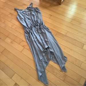 Diane Von Furstenberg Asymmetrical Gray silk dress